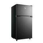 Wanai 3.5 Cu ft Two Door Mini Fridge with Freezer, Black