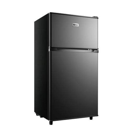 b88f5b38f559036264d8ea70c667b08dbba00690f62576962118ed67c0a2c1aa.jpg Wanai 3.5 Cu ft Two Door Mini Fridge with Freezer, Black - Image 1