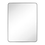 Kengston Modern & Contemporary Rectangular Bathroom Vanity Mirrors 17 Stories Finish: Matte Black, Size: 40" x 30"