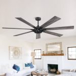 Farmhouse Reversible 7-Blade Outdoor Ceiling Fan - 72", Black