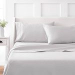 Martha Stewart 100% Cotton Queen Sheet Set - 4 Piece, Soft, Smooth, Durable, Easy Care, 16" Deep Pocket Sheets, Bedding Sheets, Sateen Sheets, 1