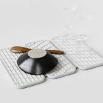 Dorai Home Dish Pad - Collapsible Kitchen Drying Mat - Wrapped in Silicone Webbing to Protect Dishes - Dries Instantly - Modern