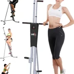 Maxi Climber Vertical Climber Stair Climbing Step Fitness Full Body Workout Machine, Adjustable Stair Climbing Fitness Machine, Home Gym Exercise Stair Stepper Cardio Strength Training + Monitor