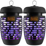BLACK+DECKER Bug Zapper Electric Lantern with Insect Tray, Cleaning Brush, Light Bulb & Waterproof Design for Indoor & Outdoor Flies, Gnats &