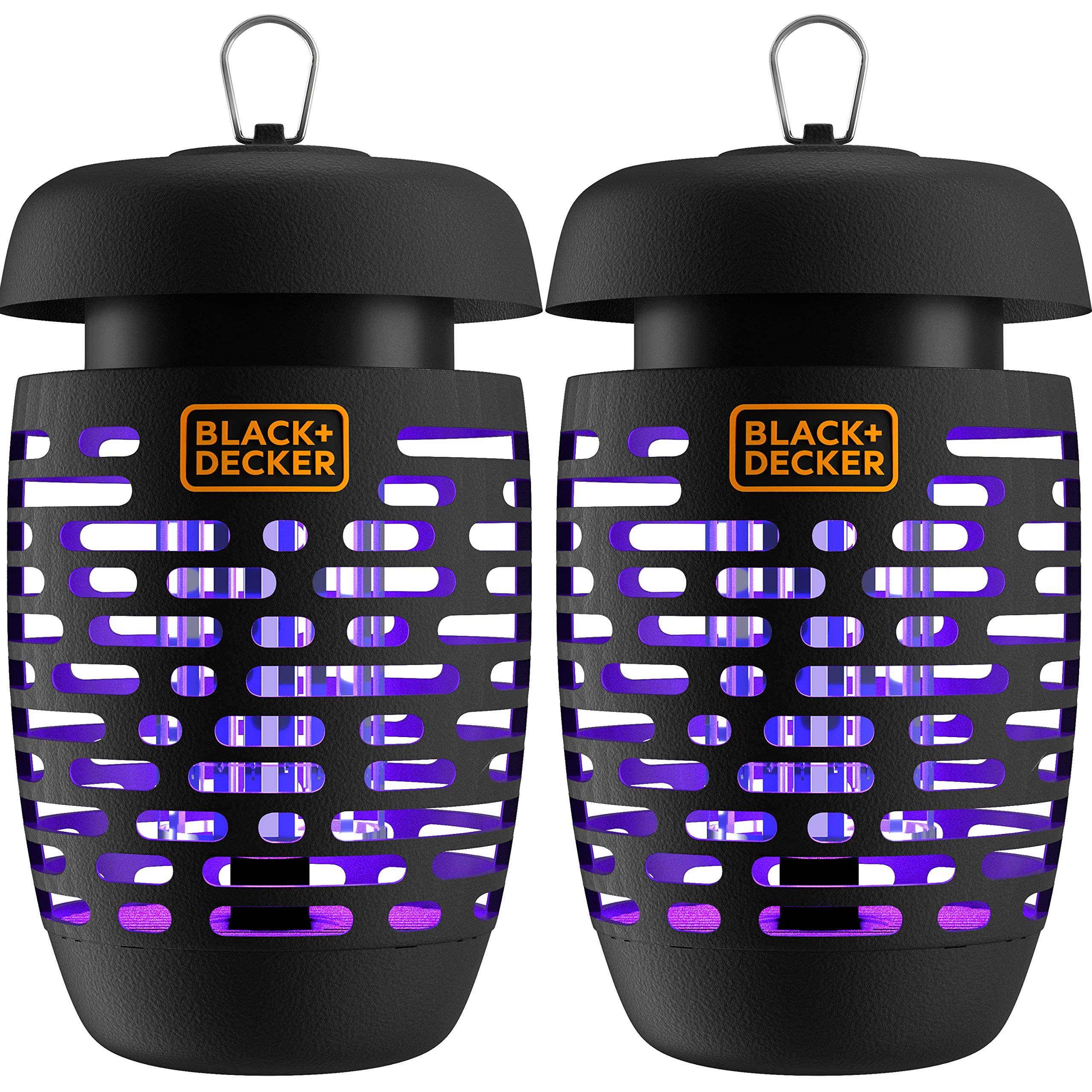b9640426f468c48fad74817f052f595f5522d49ee689d25aed9455a7dbb74744.jpg BLACK+DECKER Bug Zapper Electric Lantern with Insect Tray, Cleaning Brush, Light Bulb & Waterproof Design for Indoor & Outdoor Flies, Gnats & - Image 1
