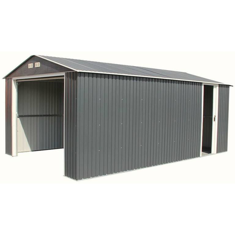 b967dfa3d492a28f0ccea166784882d011b0ca877704144d6903019b4d4b8025.jpg Duramax Building Products 12 x 20 ft. Imperial Metal Garage, Grey - Image 1