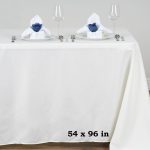 Efavormart 54X96 Ivory Wholesale Linens Polyester Tablecloths Rectangle Banquet Linen Wedding Party Restaurant Tablecloth