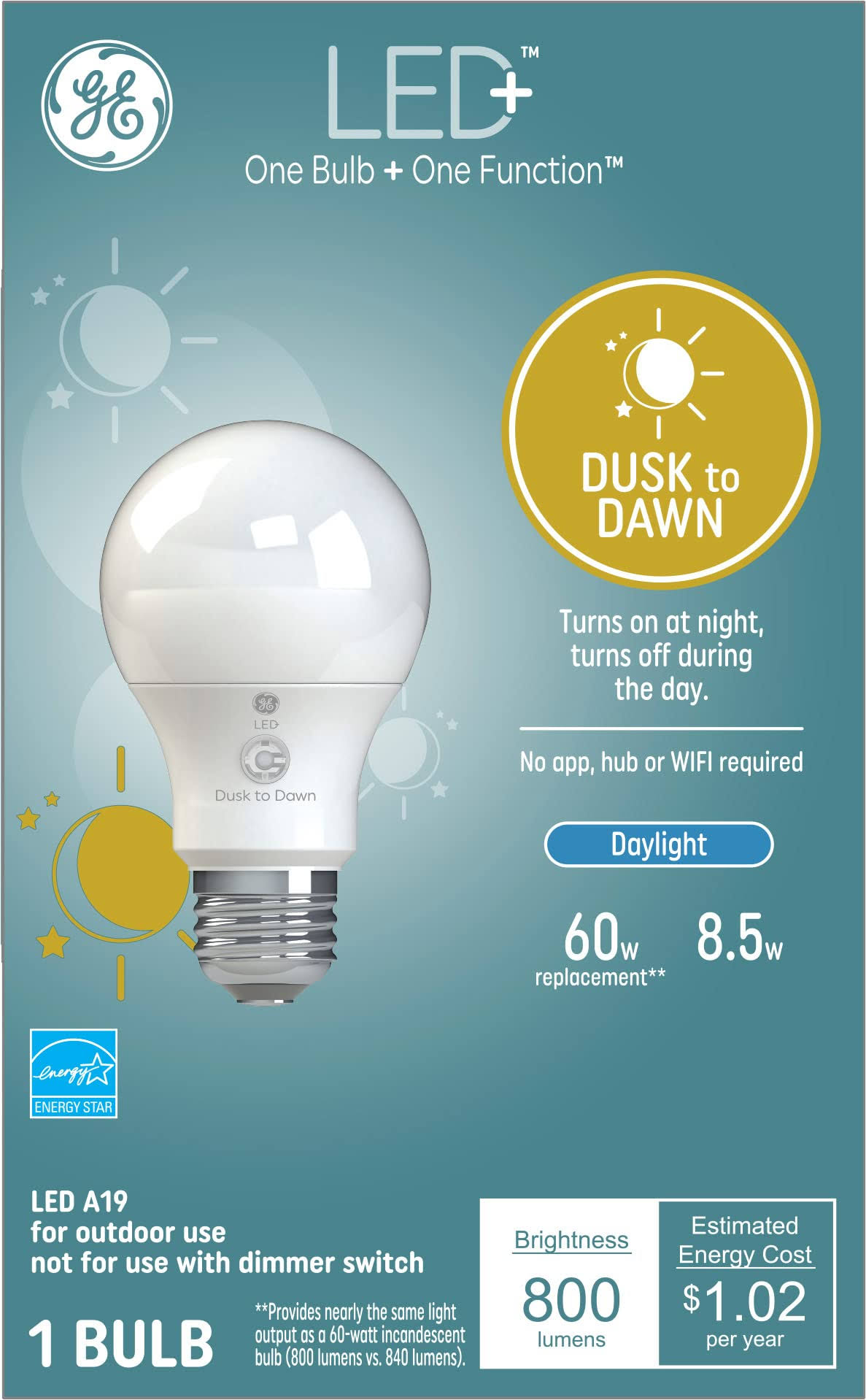 b9de6949e756857a80444f13c240edcb949b98122b9b9aa8247698220d68cfe5.jpg GE Dusk to Dawn Light Bulb - Image 1