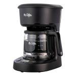 Mr Coffee 5-Cup Programmable Coffee Maker | 25 oz | Mini Brew | Black