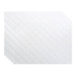 Fasade 18in x 24in Quilted Gloss White Backsplash Panel (5 Pack)