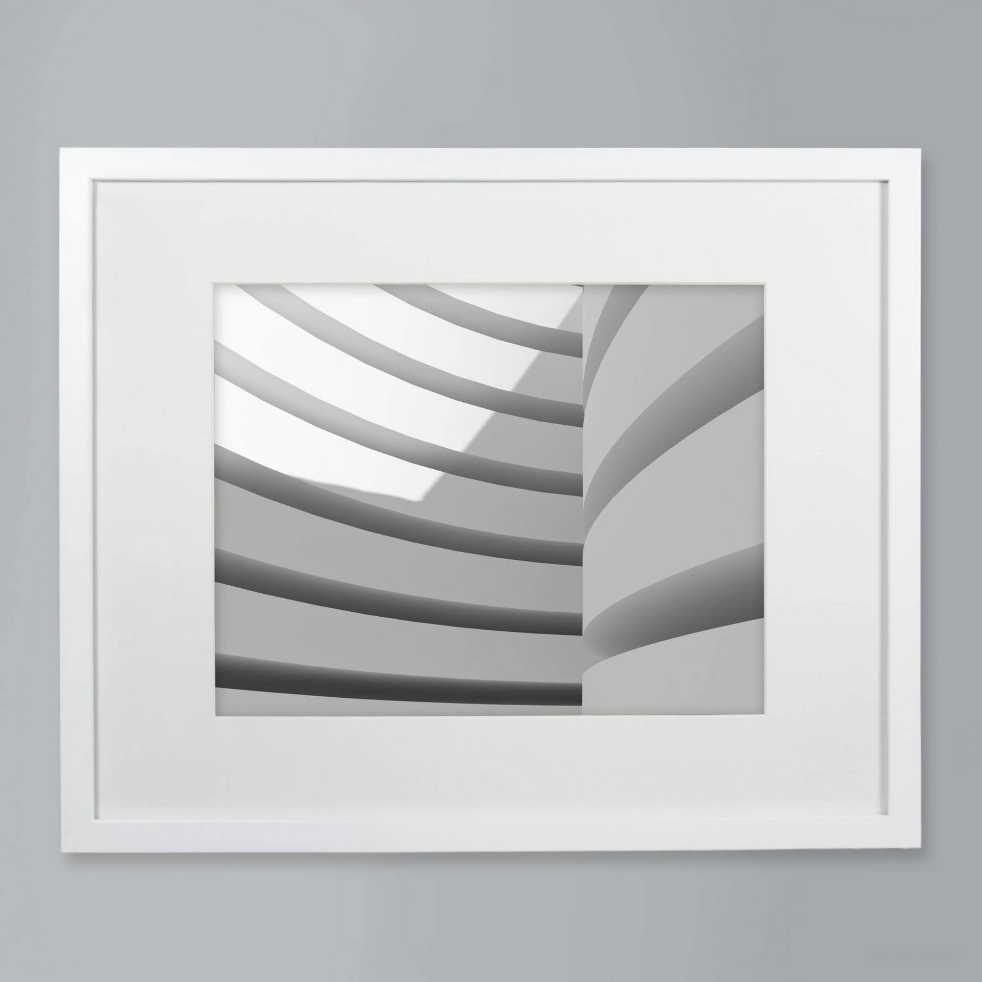 ba1d188f3283a7415835db6e961efb0f5d944159556bc05101f4a08513d4396d.jpg Made by Design 11-Inch x 14-inch Matted Wood Frame White - Image 1
