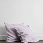 Lilac 100% Flax Linen European Pillowcases (Set of Two) - European Size - Bed Threads