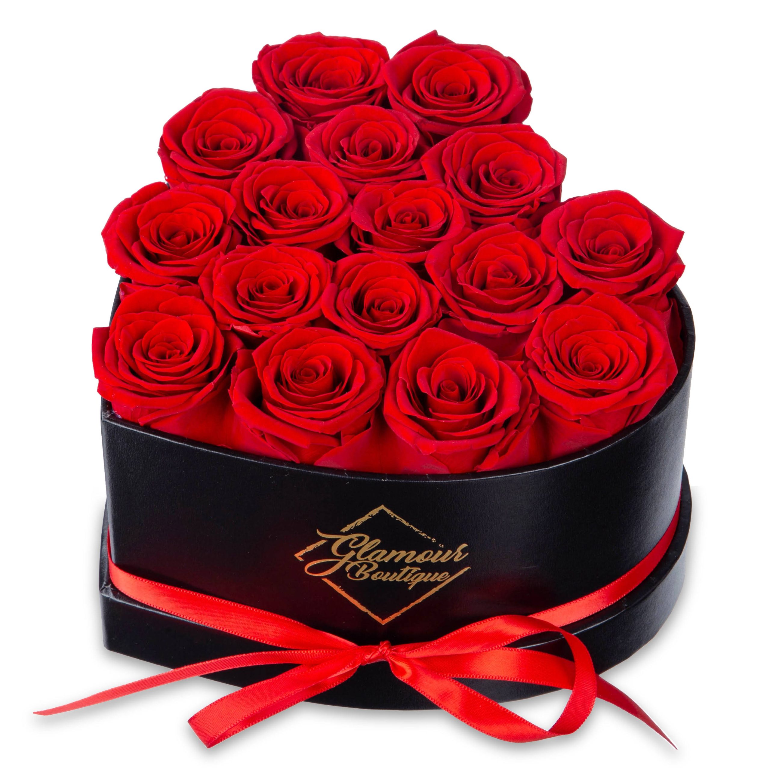 ba4719e3adb7efb6a04bcd6d72b9622666c3db238ef8b31df721a99ae161f72f.jpg Glamour Boutique 16-Piece Forever Flowers Heart Shape Box - Preserved Roses Immortal Roses That Last A Year - Eternal Rose Preserved Flowers for - Image 1