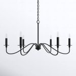 Ableton 6 - Light Candle Style Classic / Traditional Chandelier Birch Lane Finish: Matte Black, Size: 19" H x 36" W x 36" D