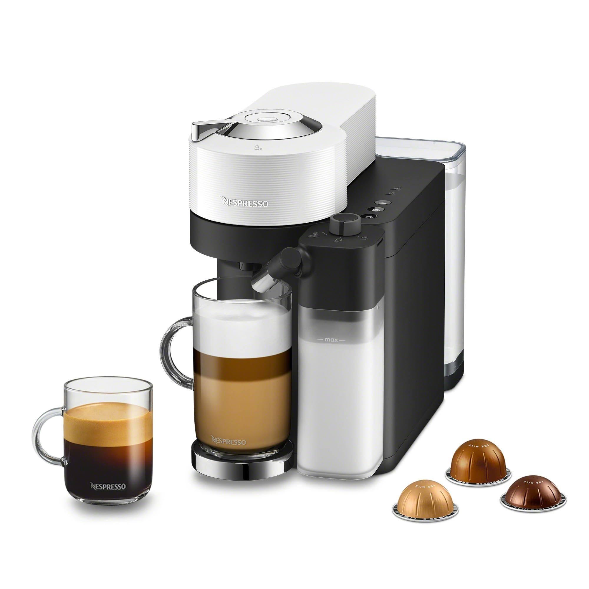 baaa6bdfae6e44b8ce7119d29adeca95ea6981f1c6efbb30729c95ed0e054b2a.jpg Nespresso Vertuo Lattissima by De'Longhi, White - Image 1