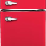 Insignia - 3.1 Cu. ft. Retro Mini Fridge with Top Freezer - Rod Red