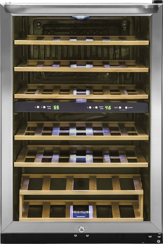 bb1e501e48718188435b76020f765f38154e09256e6054984ad95834064f21de.jpg Frigidaire - 38-Bottle Wine Cooler - Stainless Steel - Image 1