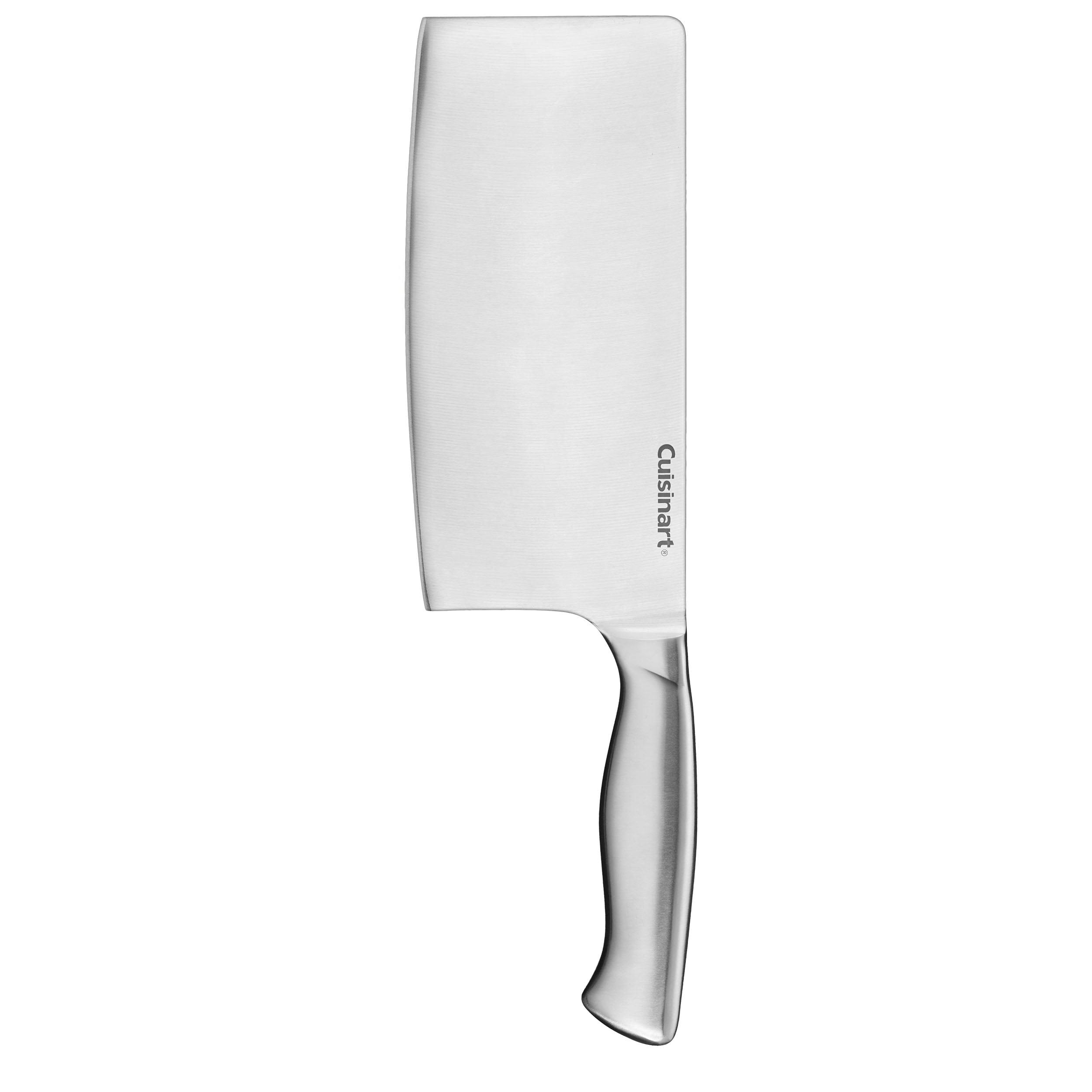 bb2ce3dae6eaa5b5cd3b3b2fd92c60b789f6e4f7ed4f471cbbc28810a1486a3d.jpg Cuisinart Stainless Steel 7" Cutlery Cleaver Knife with Blade Guard, C77SS-CLVW - Image 1