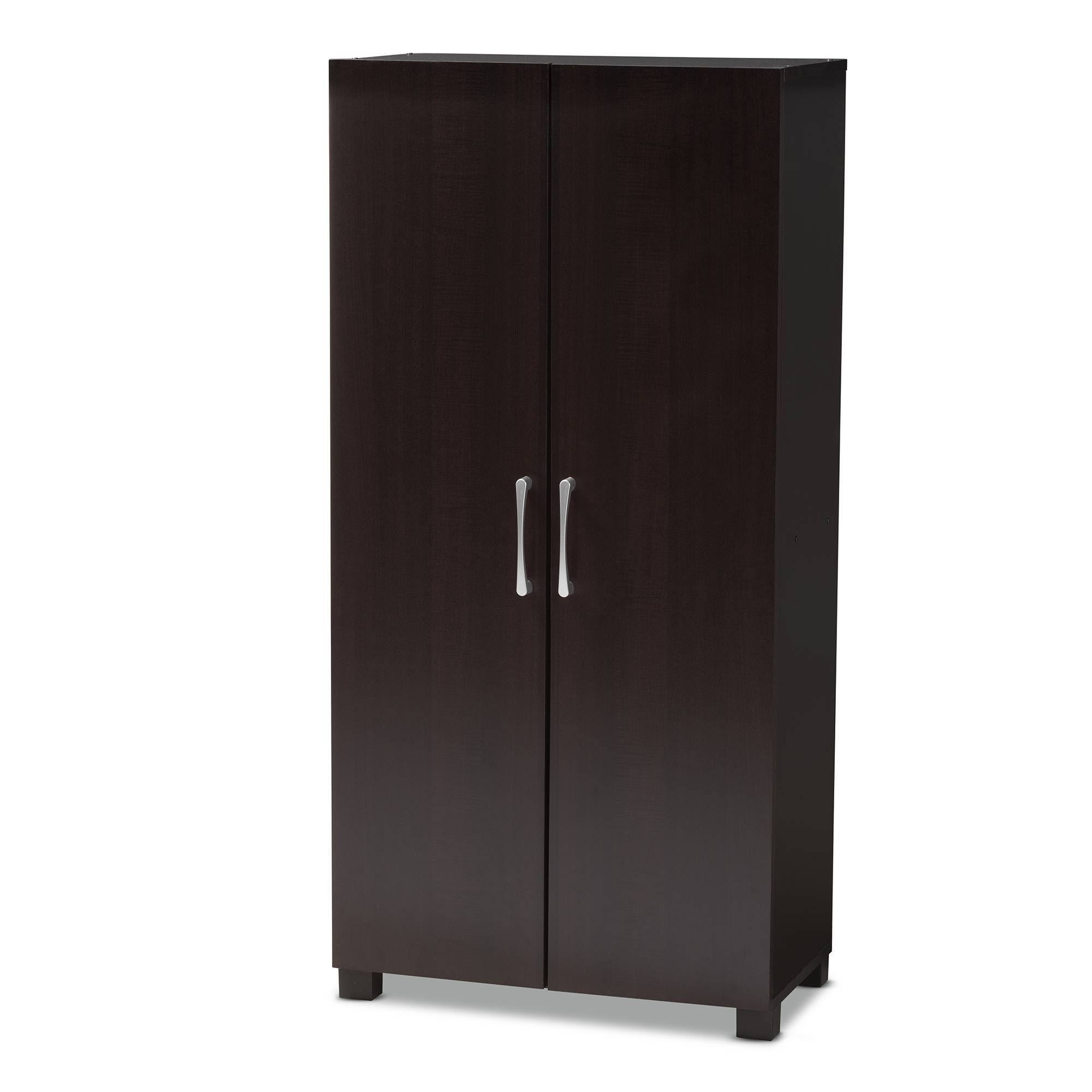 bb334122078387658051feea2138620081bd56dde8fd4d9619566eb14d3ced6a.jpg Marine Wenge Finished 2 Door Wood Entryway Shoe Storage Cabinet Brown - Baxton Studio - Image 1