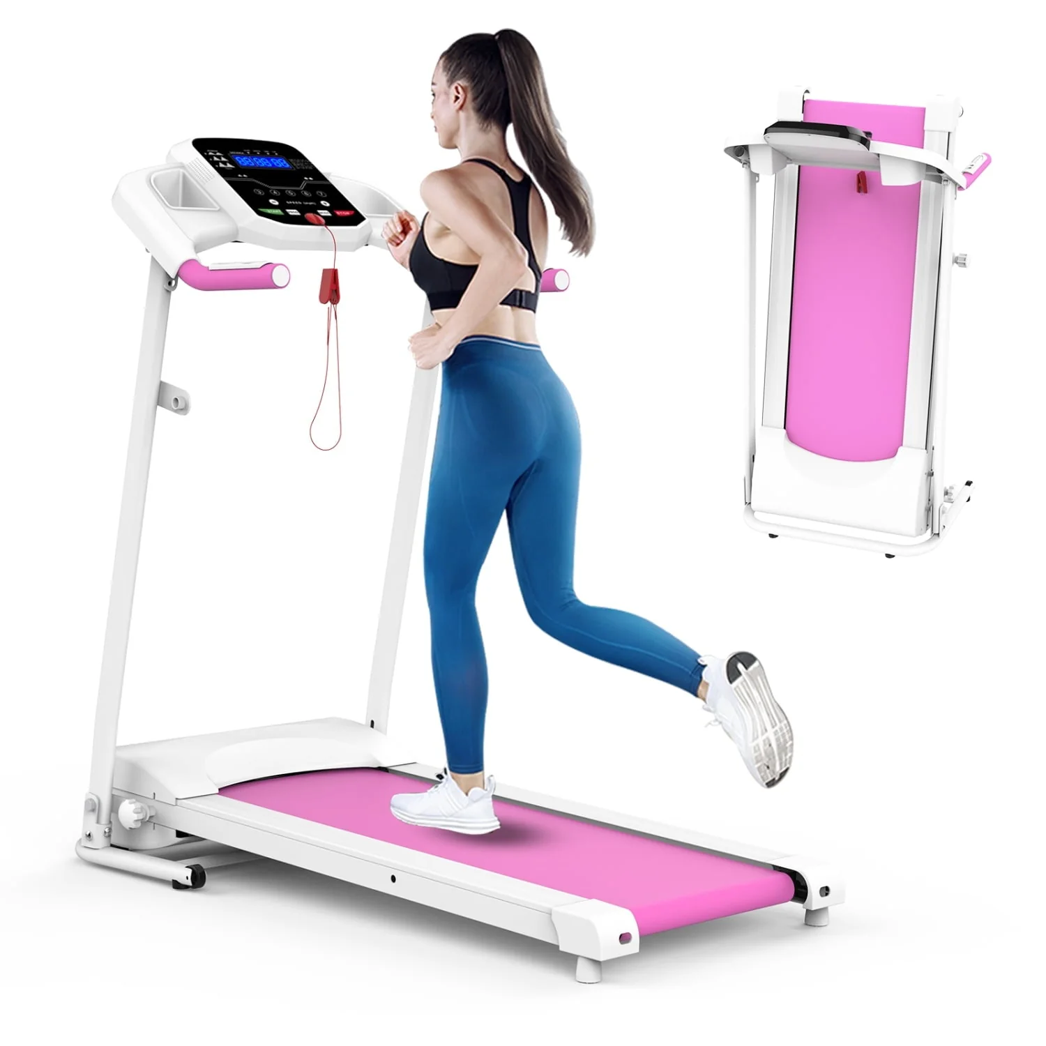 bb4f7920d62831de5fb1ab105e1795140a28124a152e84554c2aa14f542273dc.webp Clearance! Folding Treadmill 2.5HP Superfit Electric Treadmill with MP3 Speake LED Display Running Walking Jogging for Home Office - Image 1