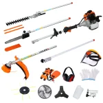 Gymchoice Powerful 52CC 2 - Cycle Multi Functional Trimming Tools with Rotatable Gas Pole Saw Grass Trimmer, Gas Hedge Trimmer, Weed Eater, Brush Cutter for Home Garden Yard Care