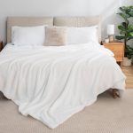 Berkshire Blanket Classic Extra-Fluffy Plush Blanket,Queen Size Bed Blanket,Soft Fuzzy Fluffy Long Hair Blanket for Couch Sofa Bed,True White,90x90