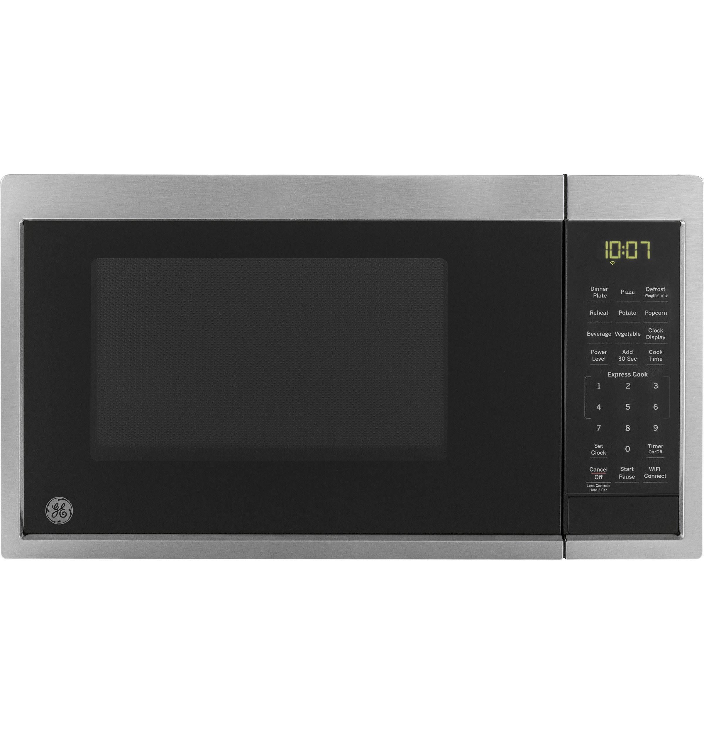 bb9634d5cd06852530930ce3343a5d659b08e1fcc0d9fd93a83492bfe8b2198e.jpg GE 0.9 Cu. ft. Stainless Steel Countertop Microwave Oven - Image 1