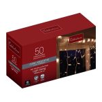 Celebrations Indoor/Outdoor Icicle-Style Window Lights, 50 Bulbs, Clear with White Wire, 3'