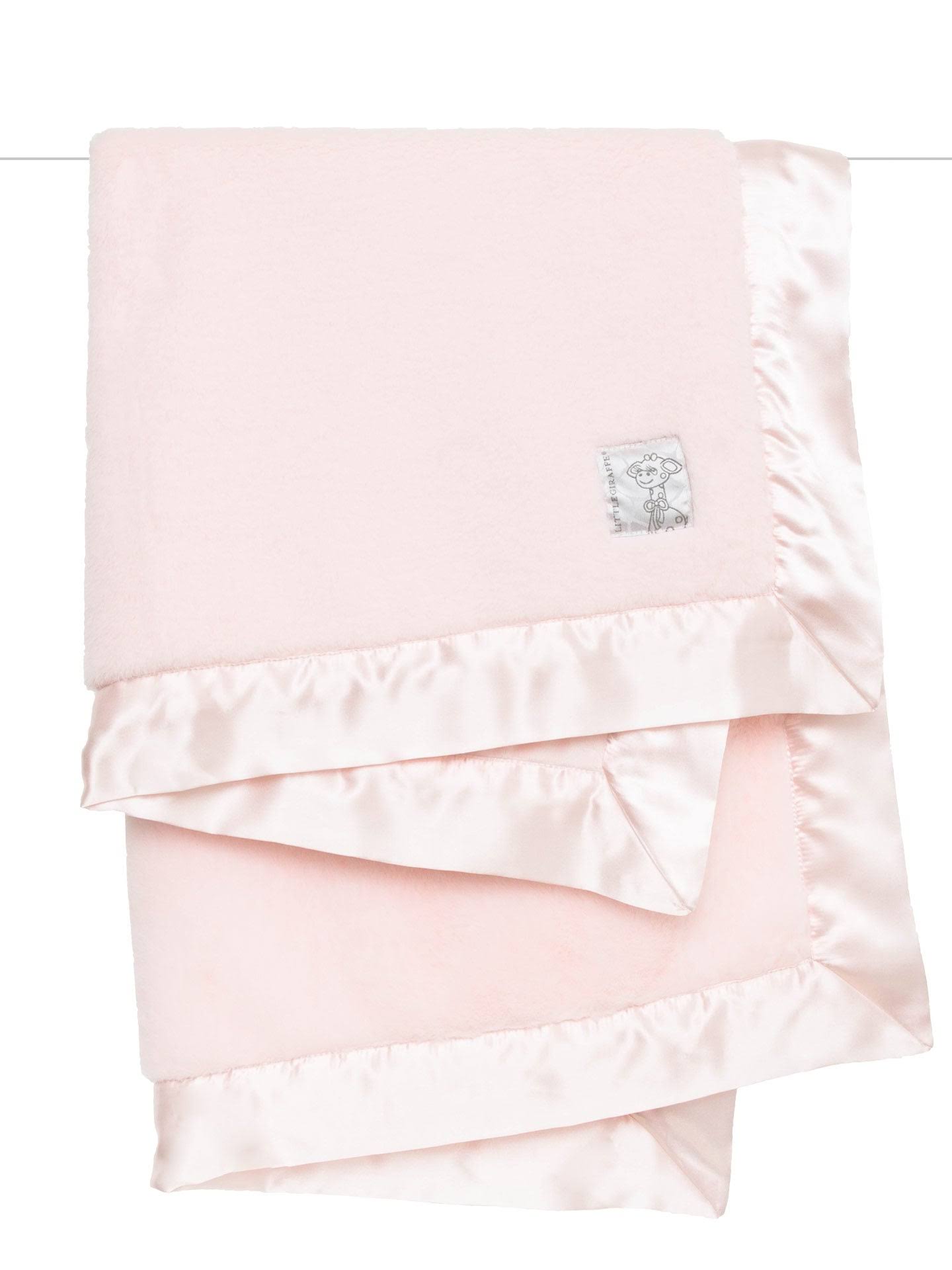 bbca52a9419a687fa4c1cbe8d6aeefd44f82a063c29954c1cd2256b273fa874f.jpg Little Giraffe Posh Mink Baby Blanket - Pink - Image 1