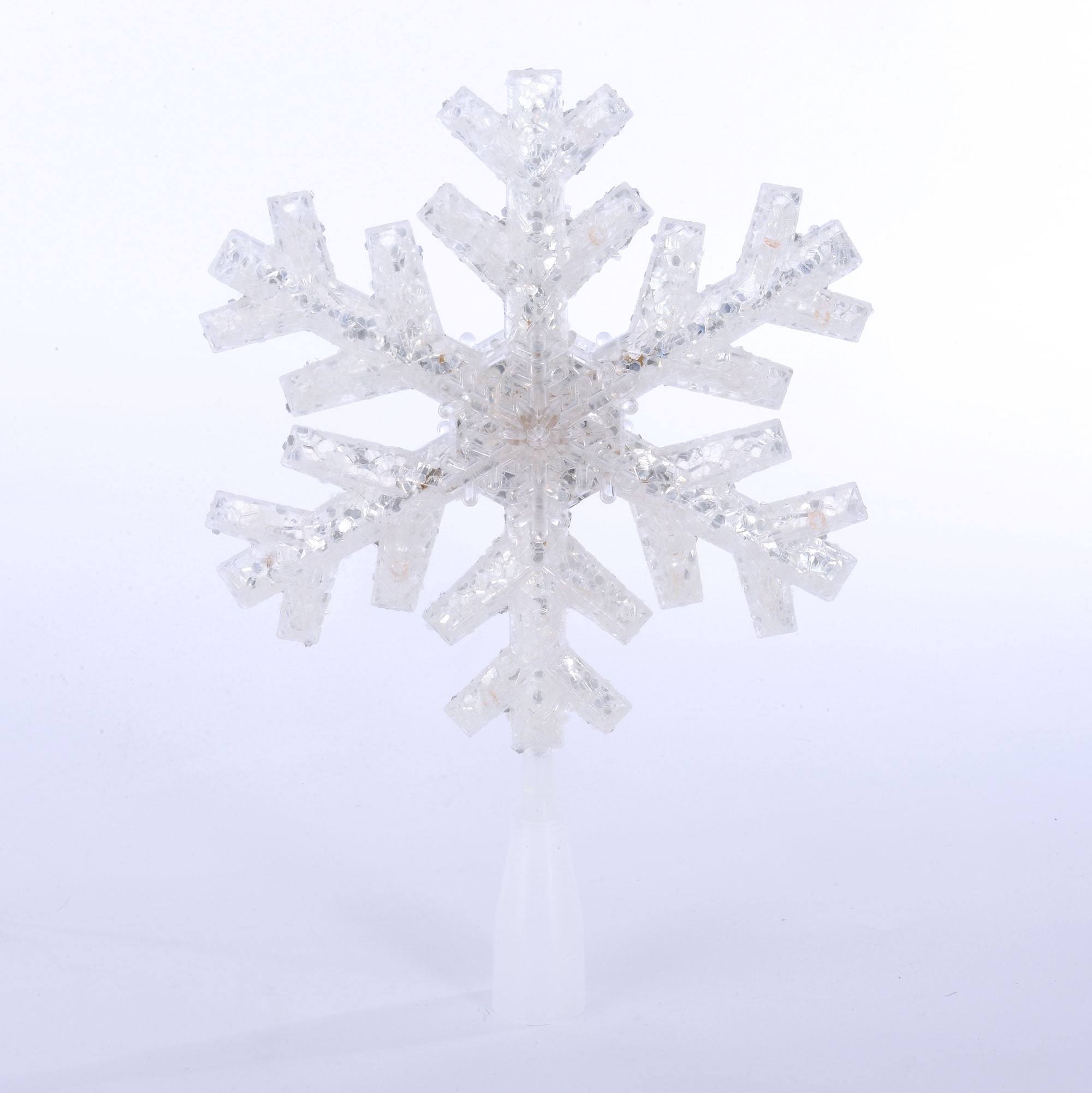Holiday Time LED Twinkle Snowflake Tree Topper - 11.75 in