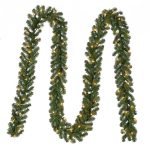 Home Accents Holiday 18 ft. Pre Lit Kingston Indoor/Outdoor Garland Decoration with 70 Sparkling Warm Clear Lights