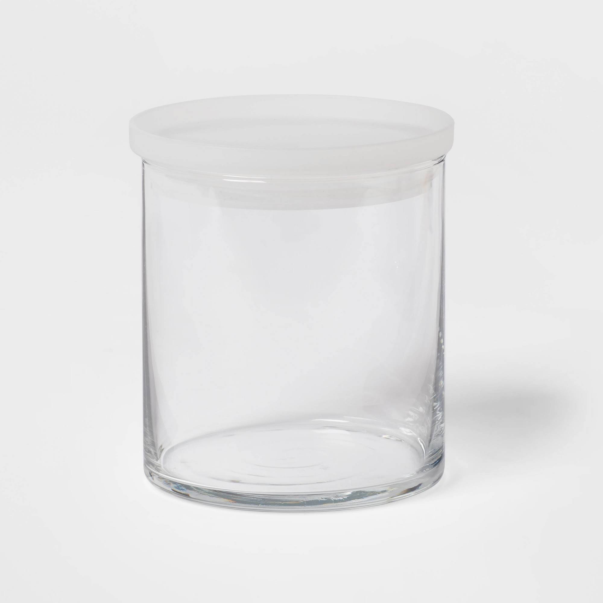 bc3dc82588f3a9df91fefb61ce7d3c3739a864bdbb151bae5debafa8c0cff86a.jpg 22oz Glass Medium Stackable Jar with Plastic Lid - Made by Design - Image 1