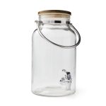 Better Homes & Gardens BH2000027548001 Clear 1.5 Gallon Glass Beverage Dispenser with Wood Lid