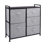 Basics Fabric 5-Drawer Storage Organizer Unit for Closet Black