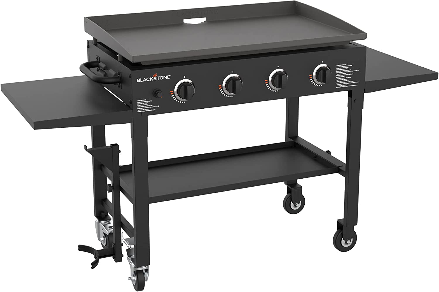 bc8fc6fd8045bad70a78ca4598a426c7c2eec389fc5d1bddd9243c355555d4be.jpg 36 Inch Gas Griddle Cooking Station 4 Burner Flat Top Gas Grill Propane Fuelled Restaurant Grade Professional 36¡± Outdoor Griddle Station with Side Shelf (1554) - Image 1