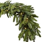 Balsam Hill Fraser Fir Pre-Lit Artificial Garland in LED Clear - Set of 2