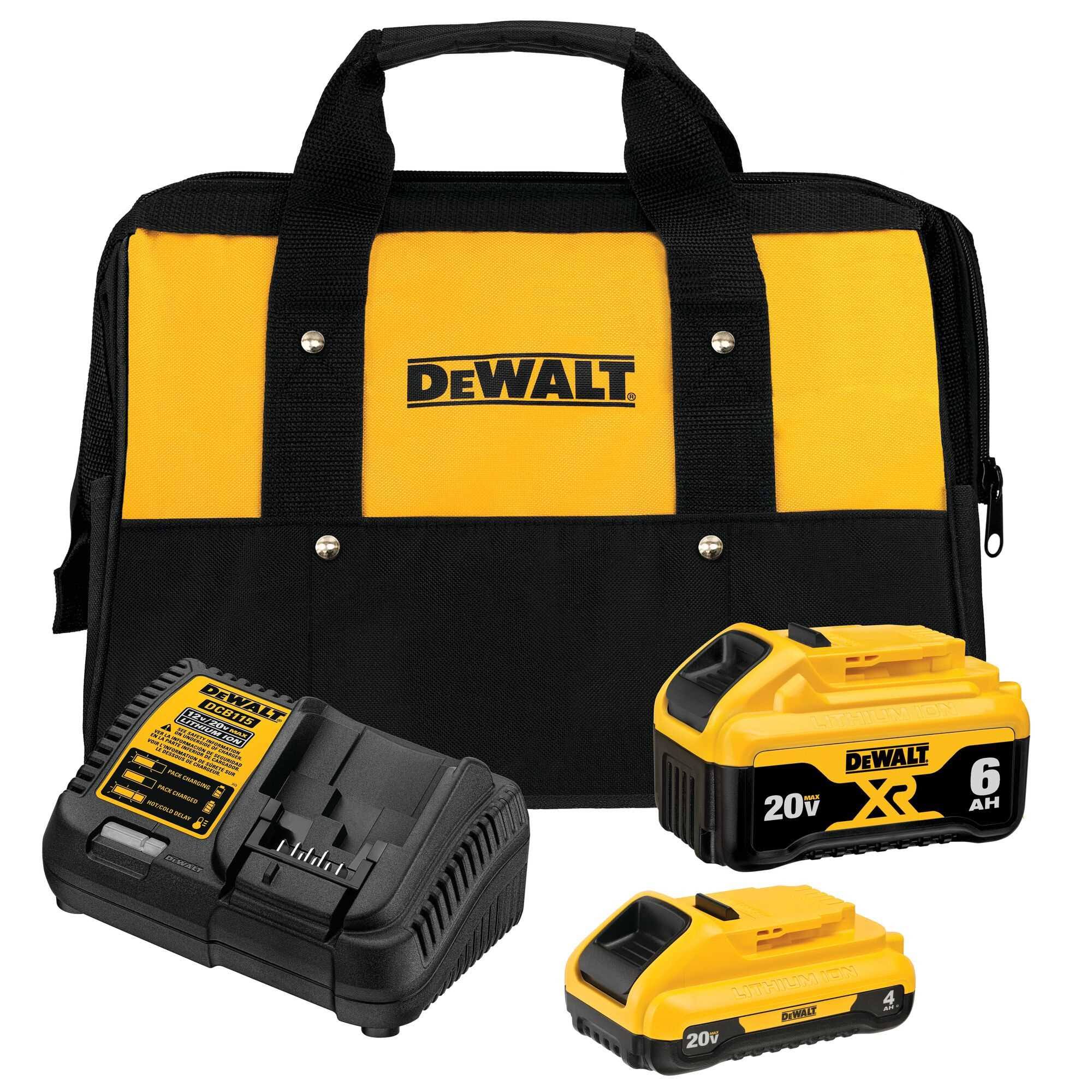 bc9d5fc5c29c5b22e0e31f901374e7fb2d23998048840f947dbafc5c1cfed0b7.jpg DeWalt DCB246CK 20V MAX* Lithium Ion Starter Kit - Image 1