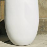 Kante 21.7 in. Tall Pure White Lightweight Concrete Outdoor Round Bowl Planter