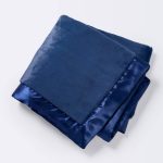Cloud Island Solid Satin Edge Plush Blanket Navy | Target