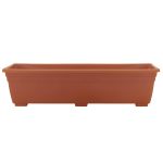 Garden Treasures 23.75-in W x 6-in H Terracotta Plastic Window Box