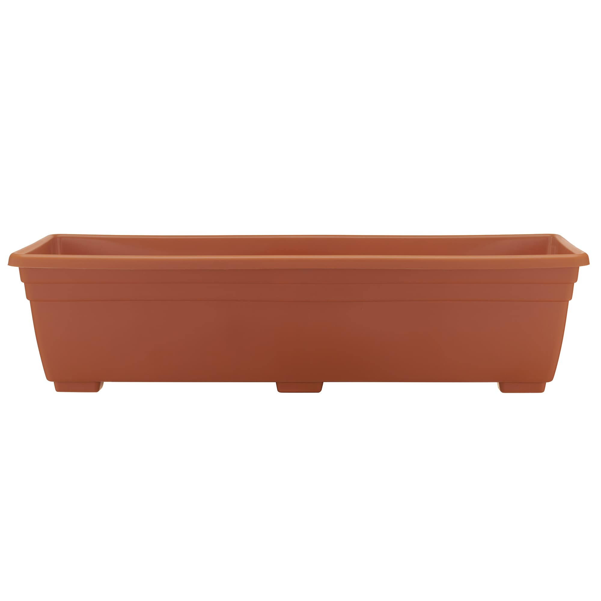 bce482b611a35c4e97d1d5a294c298c9292b600e20c3fd5cb18576fbf414ac22.jpg Garden Treasures 23.75-in W x 6-in H Terracotta Plastic Window Box - Image 1