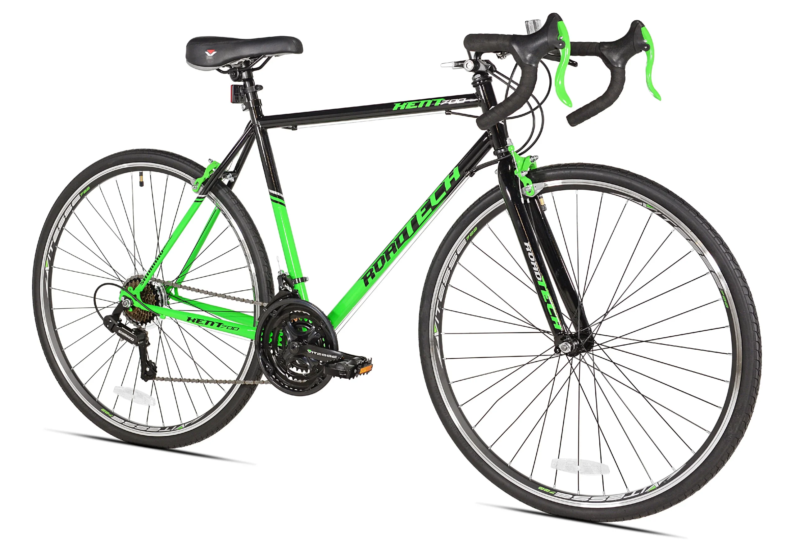 bceaf3772a387ec4e2d5440940f8aa32690d5c9a5a82d92866ddf3592683cea8.webp 700c Roadtech Men'S Bike, Black/Green - Image 1