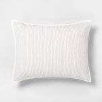 King Microstripe Pillow Sham Cream/Gray - Hearth & Hand with Magnolia