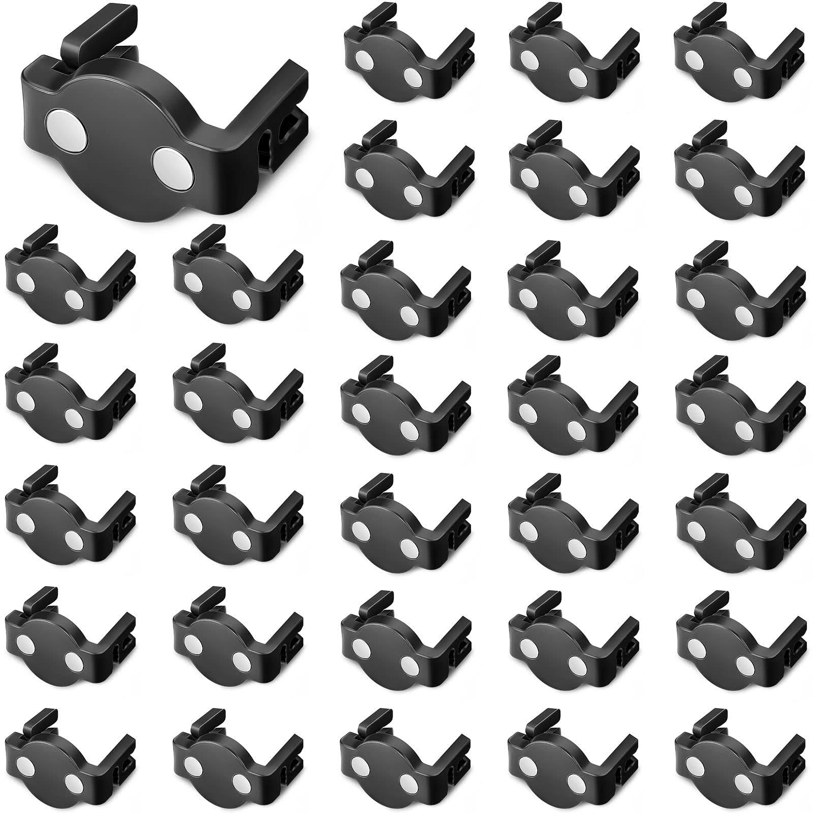 bcffe5f8bcd70878a6d7931603e082f34906173b5abc8af0df2fc5579e9873fe.jpg Frienda Magnetic C9 Socket Clips Magnetic Christmas Light Clips for Outdoor Patio Lighting (Black,30 Pieces) - Image 1