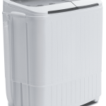 TABU 16.5 lb Portable Washing Machine, Electric Twin Tub Wash&Spin Combo, Semi - Automatic Washer, Gray