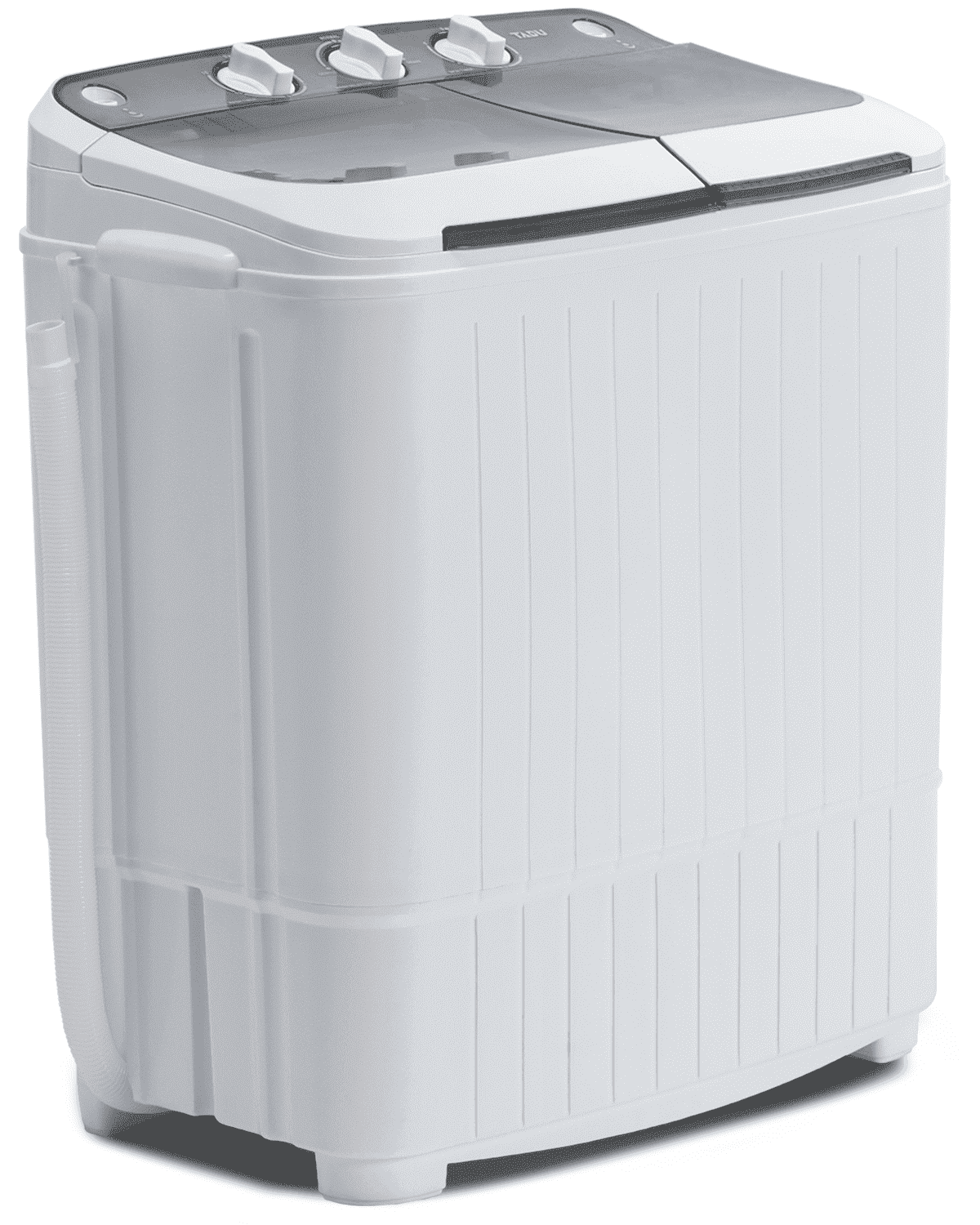 bd24ac27daed95d764fb8a07527437f6498134022f9f29e9968599f67aafc467.png TABU 16.5 lb Portable Washing Machine, Electric Twin Tub Wash&Spin Combo, Semi - Automatic Washer, Gray - Image 1