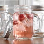 Glaver's Mason Jar 16 oz Glass Mugs with Handle and Lid Set of 4 - Home Essentials Beyond - Old Fashioned Drinking Glass Bottles Origina