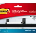 Command Bath Towel Bar Matte Black, Bathroom Organization