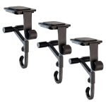 Village Lighting Mantle Garland and Stocking Hanger - 3 Pack - Brown