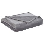 Truly Soft Velvet Plush Blanket - Grey - Full/Queen